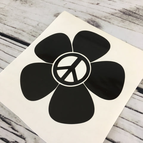 Peace Sign Flower Decal