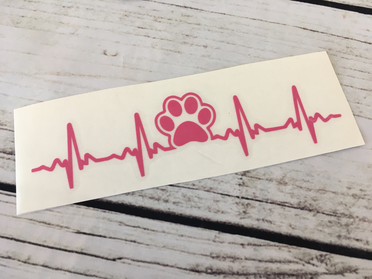 Dog Paw print Ekg Car Decal