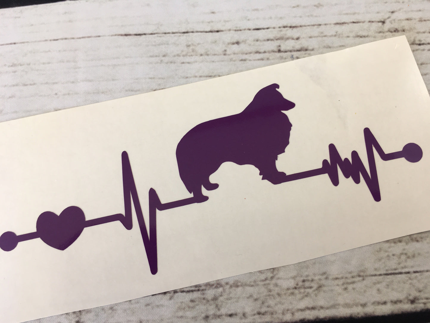 Sheltie Ekg Vinyl Decal